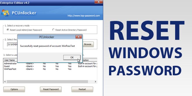 Reset Windows Password - mayafasr